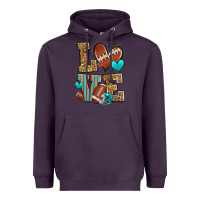 Plum love american football Heavyweight Hoodie - Zillion Design Studio