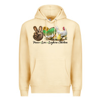 Pina Colada Peace Love Leghorn Chicken Premium Hoodie - LillyAllenDesigns