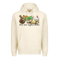 Tofu Peace Love Leghorn Chicken Premium Hoodie - LillyAllenDesigns
