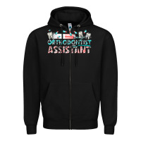 Black orthodontist assistant Zipper Hoodie - texasbilliewilder