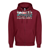 Burgundy orthodontist assistant Zipper Hoodie - texasbilliewilder
