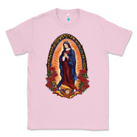 Bubblegum Pink Our Lady Of Guadalupe Classic Tee - RanaPortraitStore