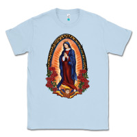 Dusty Blue Our Lady Of Guadalupe Classic Tee - RanaPortraitStore