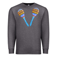 Charcoal Heather blue maracas Premium Sweatshirt - FaDigitalArtStudio