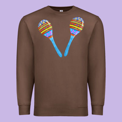 Blue Maracas Premium Sweatshirt Designed By Fadigitalartstudio