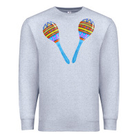 Heather Grey blue maracas Premium Sweatshirt - FaDigitalArtStudio