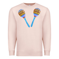 Pale Pink blue maracas Premium Sweatshirt - FaDigitalArtStudio