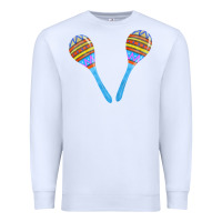 White blue maracas Premium Sweatshirt - FaDigitalArtStudio
