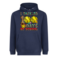 I Tackled 100 Days Of School Softball Heavyweight Hoodie | Teevron