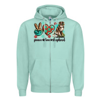 Peace Love Australian Shepherd Zipper Hoodie | Teevron