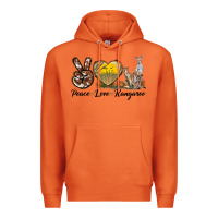 Carrot Peace Love Kangaroo Premium Hoodie - LillyAllenDesigns