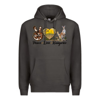 Smoke Peace Love Kangaroo Premium Hoodie - LillyAllenDesigns