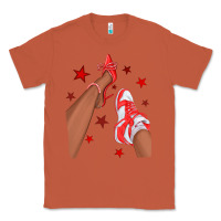 Copper Bright Red Afro Girl Sneakers and Heels Classic Tee - texasbilliewilder