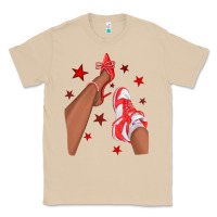 Mushroom Bright Red Afro Girl Sneakers and Heels Classic Tee - texasbilliewilder