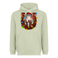 Matcha christmas horseshoe with hereford cow Heavyweight Hoodie - RanaPortraitStore