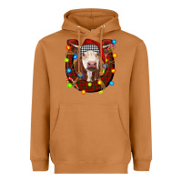 Meerkat christmas horseshoe with hereford cow Heavyweight Hoodie - RanaPortraitStore