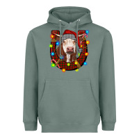 Sage christmas horseshoe with hereford cow Heavyweight Hoodie - RanaPortraitStore
