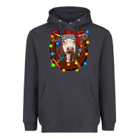 Smoke christmas horseshoe with hereford cow Heavyweight Hoodie - RanaPortraitStore