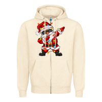 Sandshell afro dabbing santa Zipper Hoodie - Zillion Design Studio