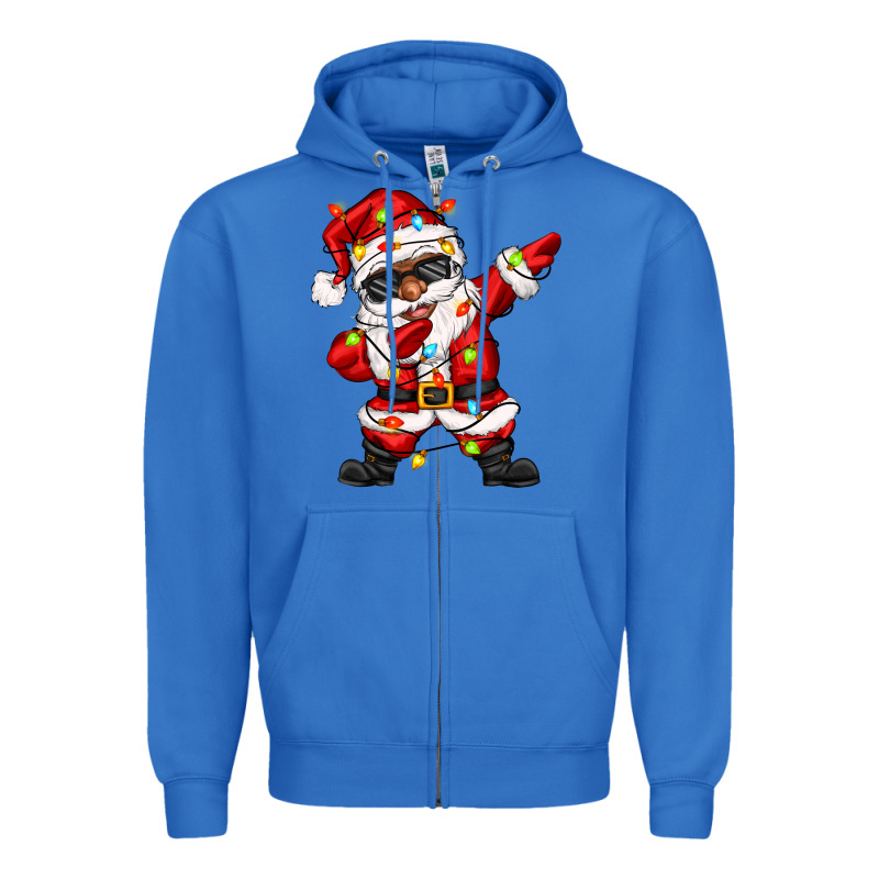 Afro Dabbing Santa Zipper Hoodie by Zillion Design Studio | Teevron