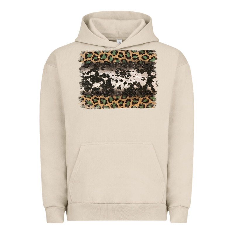 Leopard Cowhide Pattern Background Urban Hoodie by Jasminsmagicworld | Teevron
