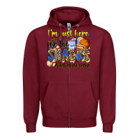 Burgundy im just here for the snacks basketball sister Zipper Hoodie - Zillion Design Studio