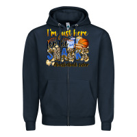 Navy im just here for the snacks basketball sister Zipper Hoodie - Zillion Design Studio