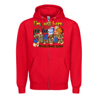 Red im just here for the snacks basketball sister Zipper Hoodie - Zillion Design Studio
