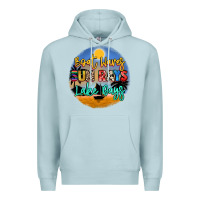 Blue Mist boat waves sun rays lake days Premium Hoodie - NancyCooperArtShop