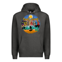 Charcoal Heather boat waves sun rays lake days Premium Hoodie - NancyCooperArtShop