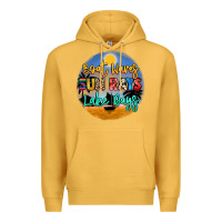 Mustard boat waves sun rays lake days Premium Hoodie - NancyCooperArtShop
