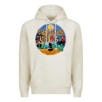 Oatmeal Heather boat waves sun rays lake days Premium Hoodie - NancyCooperArtShop