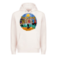 Pale Pink boat waves sun rays lake days Premium Hoodie - NancyCooperArtShop