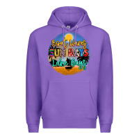 Purple boat waves sun rays lake days Premium Hoodie - NancyCooperArtShop