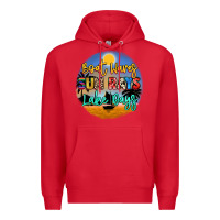 Red boat waves sun rays lake days Premium Hoodie - NancyCooperArtShop