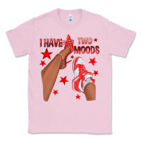 Bubblegum Pink Bright Red I Have Two Moods Afro Girl Sneakers Classic Tee - texasbilliewilder
