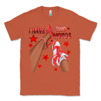 Copper Bright Red I Have Two Moods Afro Girl Sneakers Classic Tee - texasbilliewilder
