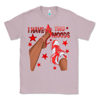 Lilac Bright Red I Have Two Moods Afro Girl Sneakers Classic Tee - texasbilliewilder