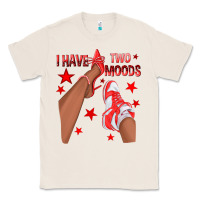 Natural Bright Red I Have Two Moods Afro Girl Sneakers Classic Tee - texasbilliewilder