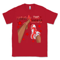 Red Bright Red I Have Two Moods Afro Girl Sneakers Classic Tee - texasbilliewilder