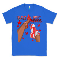 True Royal Bright Red I Have Two Moods Afro Girl Sneakers Classic Tee - texasbilliewilder