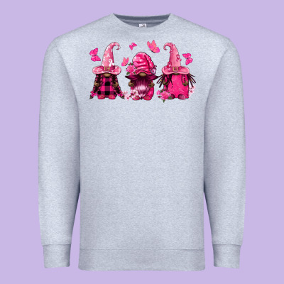 Breast Cancer Afro Gnomies Premium Sweatshirt Designed By Fadigitalartstudio