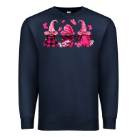 Navy breast cancer afro gnomies Premium Sweatshirt - FaDigitalArtStudio