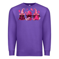 Purple breast cancer afro gnomies Premium Sweatshirt - FaDigitalArtStudio
