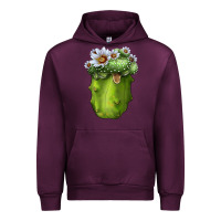 Mauve Wine blossfeldia cacti Urban Hoodie - LillyAllenDesigns