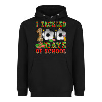 Black i tackled 100 days of school soccer Heavyweight Hoodie - Zillion Design Studio