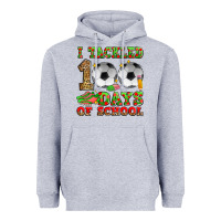 Heather Grey i tackled 100 days of school soccer Heavyweight Hoodie - Zillion Design Studio