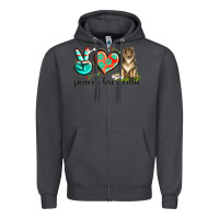 Smoke peace love collie Zipper Hoodie - texasbilliewilder