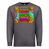 Charcoal Heather kindness peace inclusion hope equality love diversity Premium Sweatshirt - HRA Design Shop