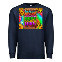 Navy kindness peace inclusion hope equality love diversity Premium Sweatshirt - HRA Design Shop